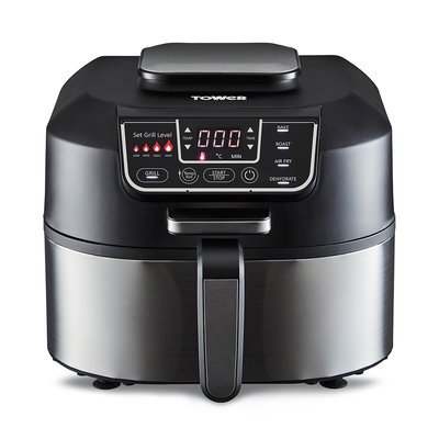 Vortx 5-in-1 Air Fryer & Smokeless Grill - Black - T17086 TOWER