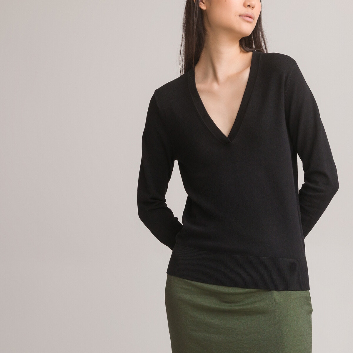 Pull noir femme La Redoute