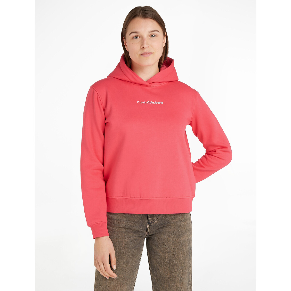 Sweatshirt mit kapuze rosa Klein Calvin | Jeans La Redoute