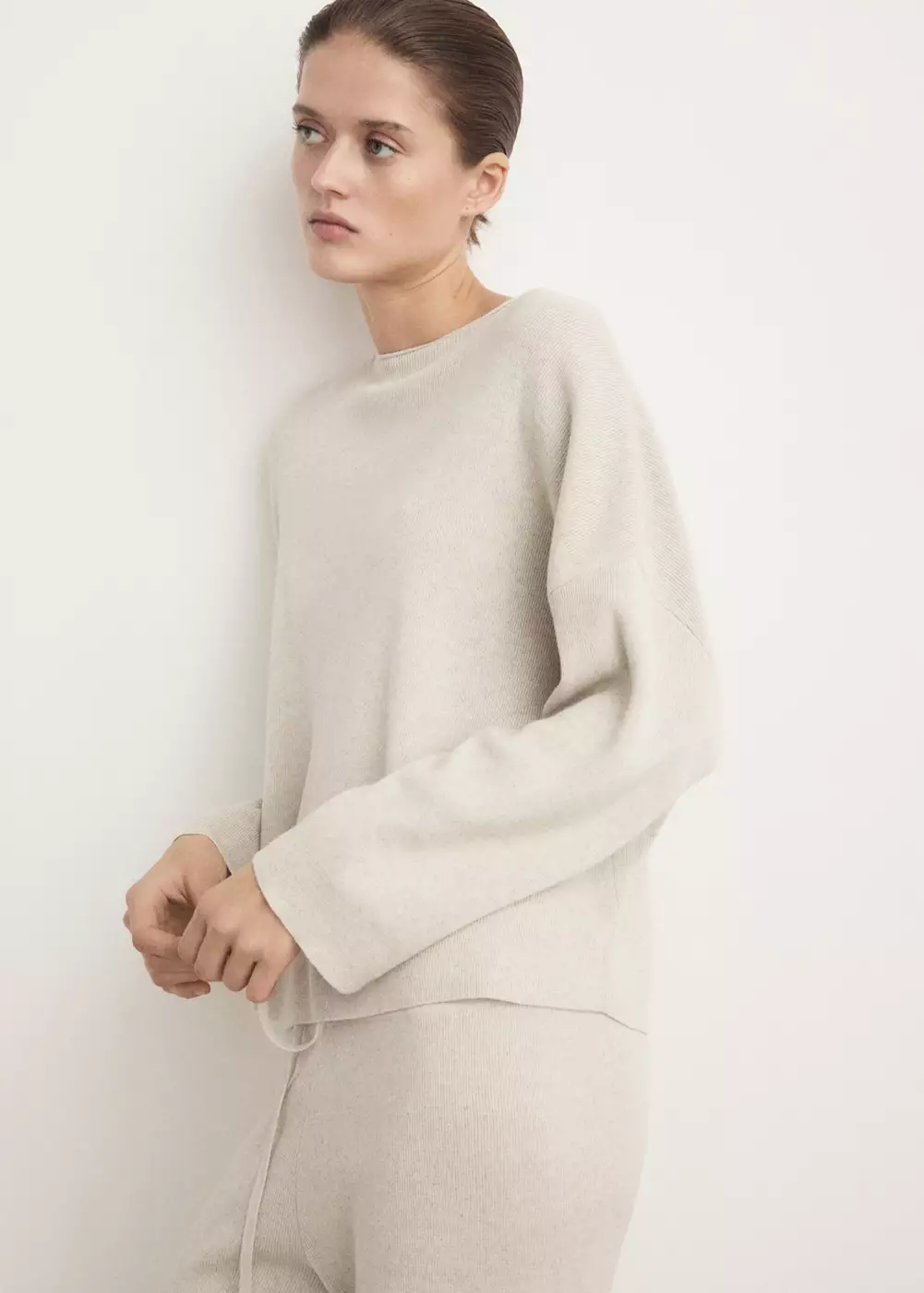 Sweat fluide en coton et lin, MANGO