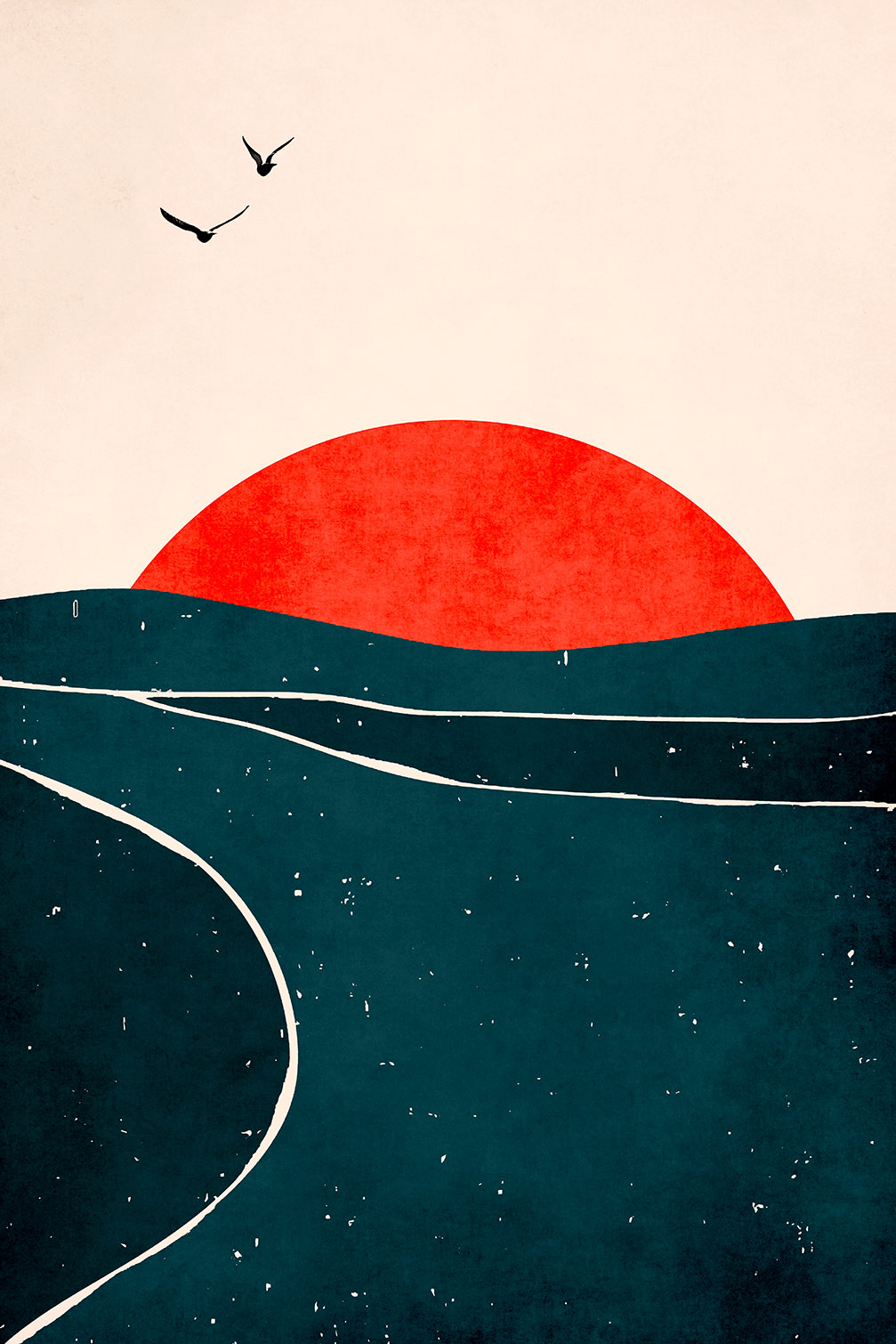 Tableau deco Brise au sunset, HEXOA