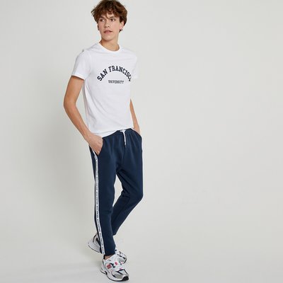 Side Stripe Joggers in Cotton Mix LA REDOUTE COLLECTIONS