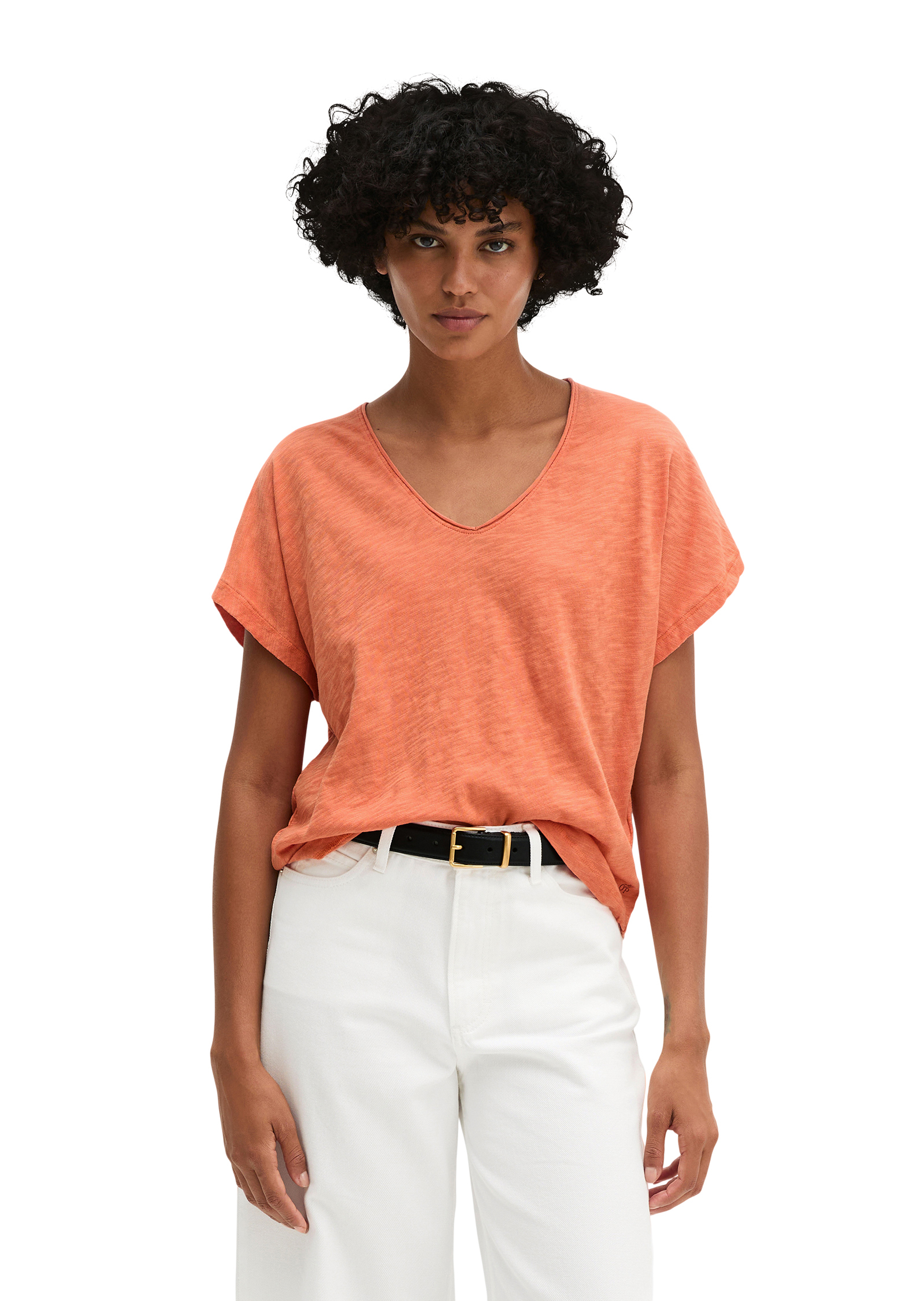 T-shirt loose en jersey slub, MARC O'POLO