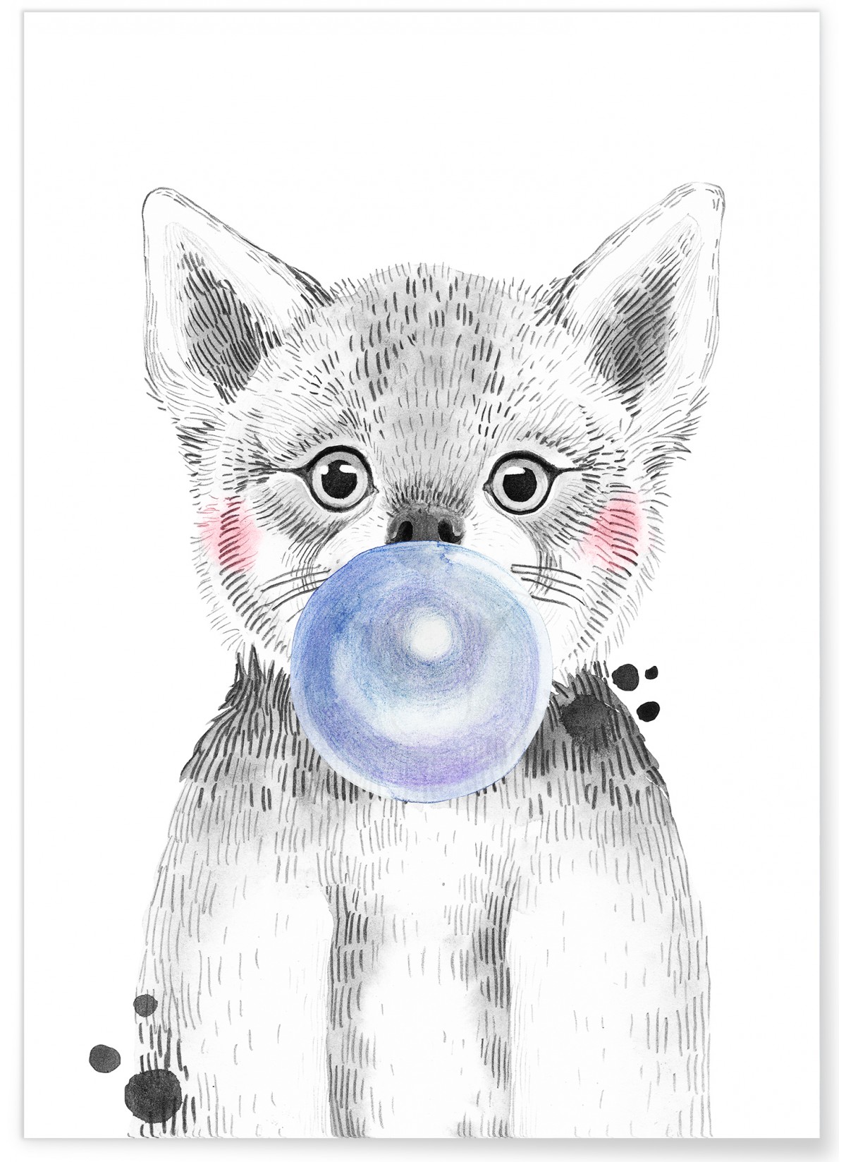 Affiche Bulle de Loup Bleue, L'AFFICHERIE
