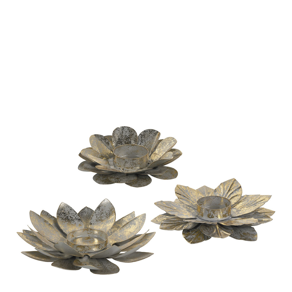 Set de 3 bougeoirs Fleurs, MATHILDE M