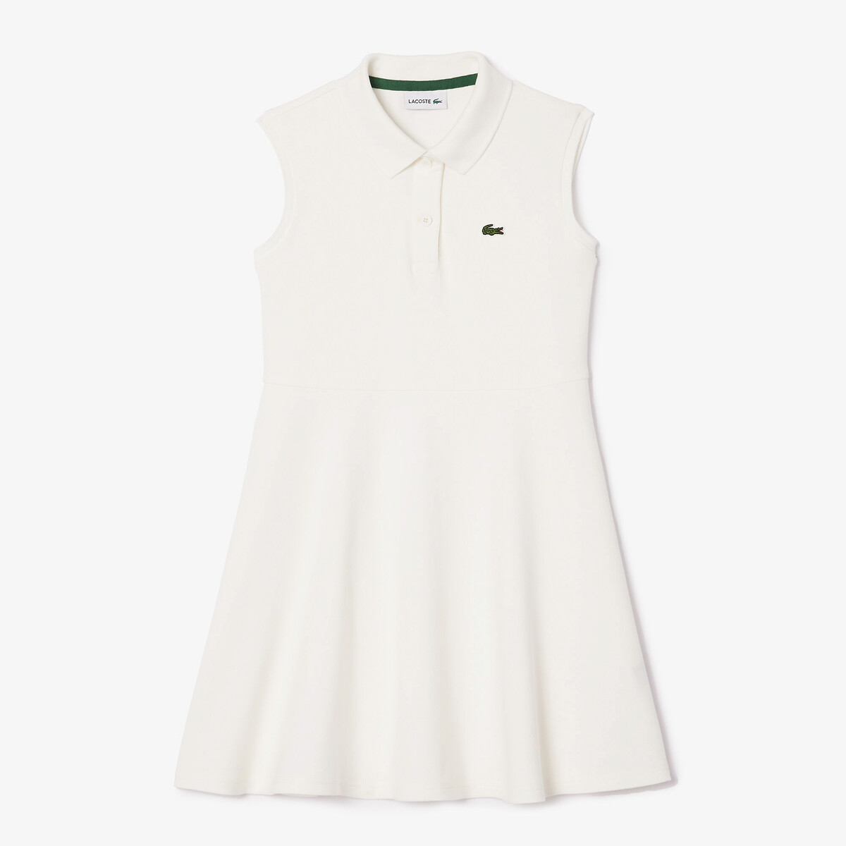 Image of Cotton Sleeveless Polo Dress with Full Skirt