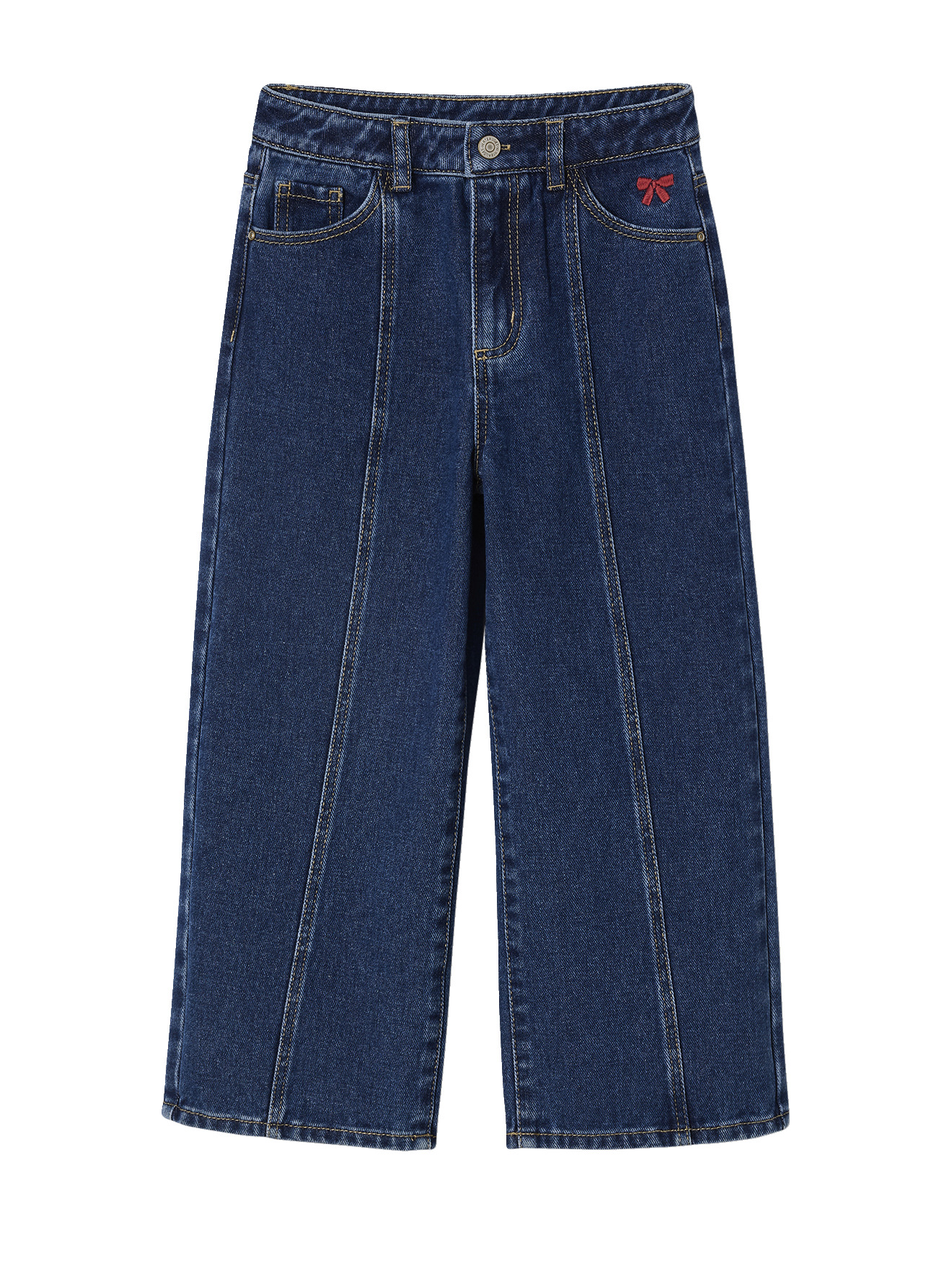 Jean large avec couture devant, VERTBAUDET