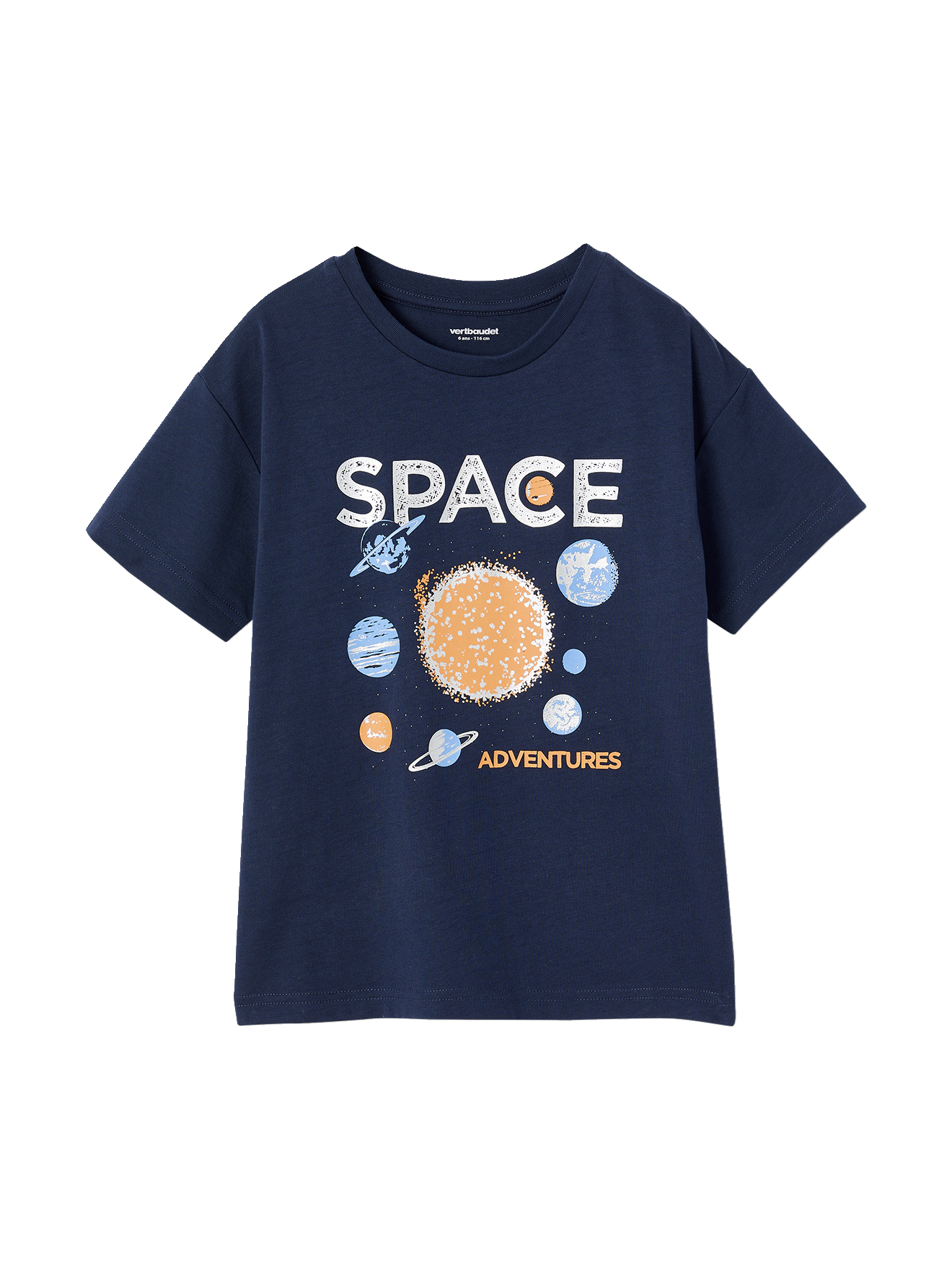 T-Shirt motif brillant space, VERTBAUDET
