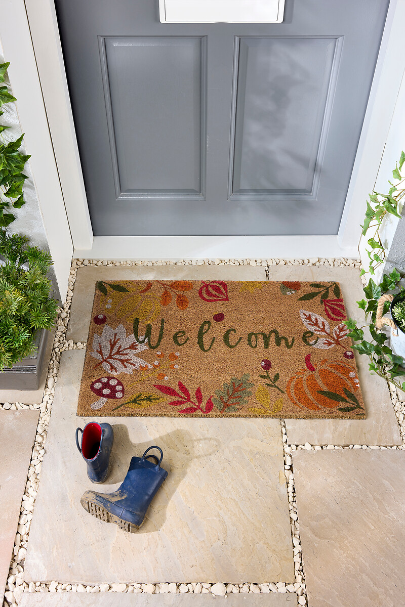 Autumnal Welcome Coir Doormat, MY MAT