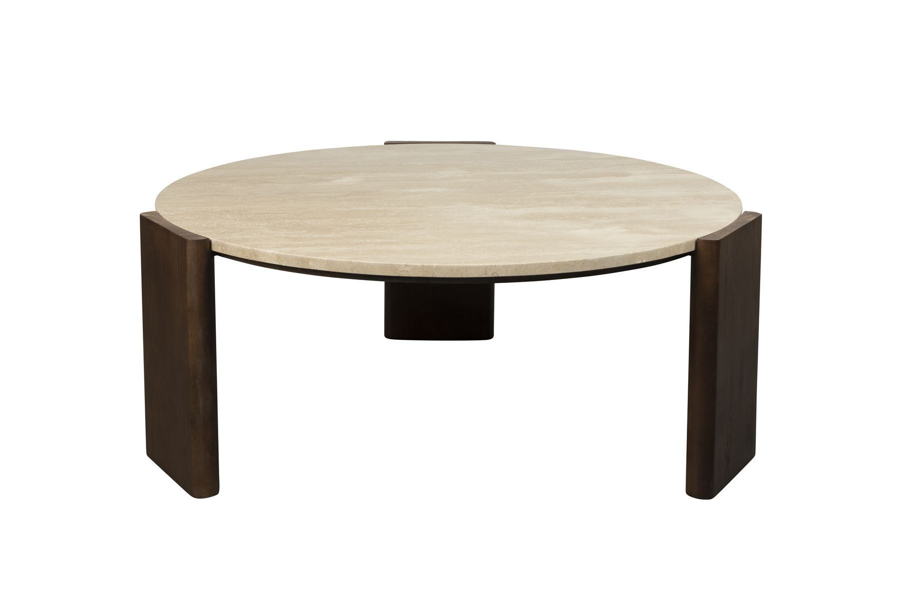 Table basse design ronde en bois, L.90 , VALCOUR, DUTCHBONE