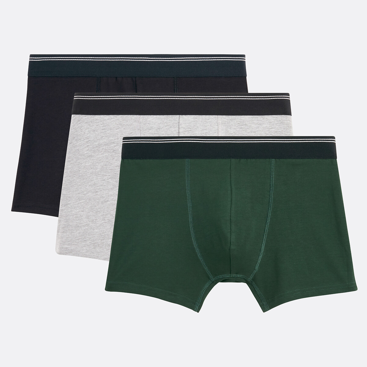 Set van 3 boxershorts in stretch katoen, LA REDOUTE COLLECTIONS