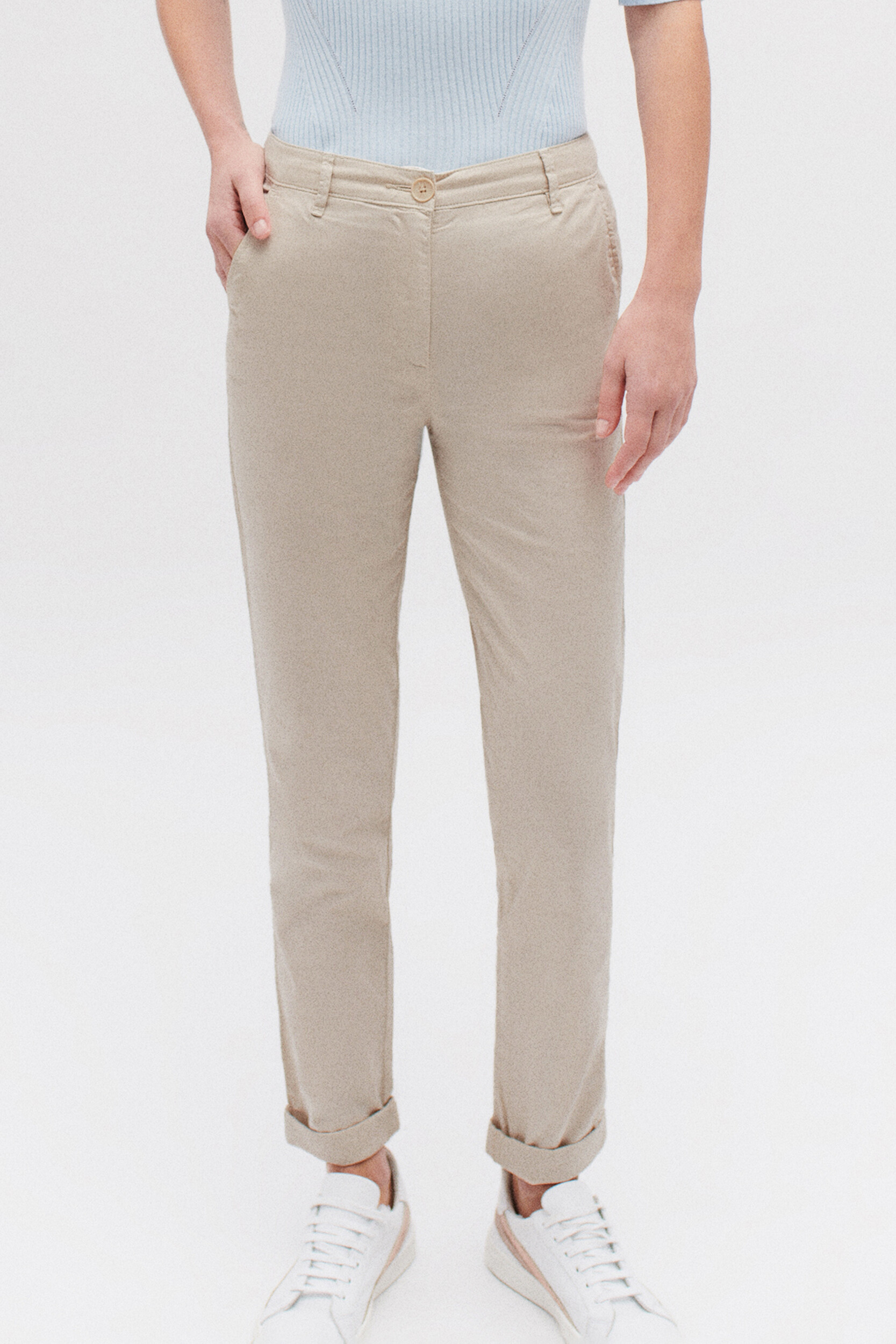 Pantalon slim ceinturé ADELMOB, CAROLL