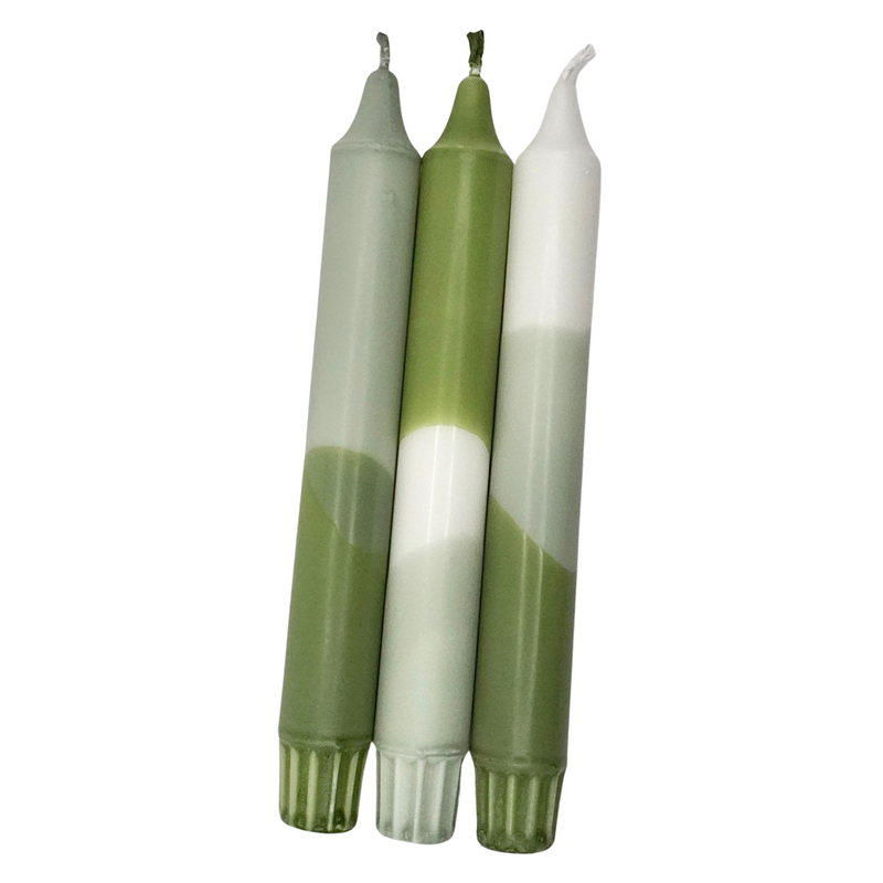 Lot de 3 bougies SAUGE, EKRU