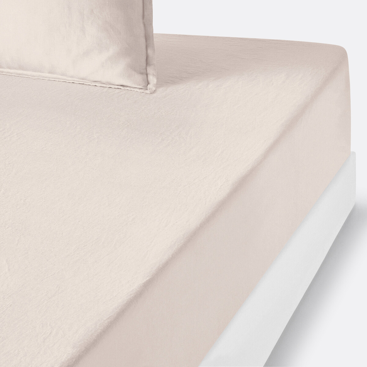Drap housse lin lavé, bonnet 35 cm, Linot