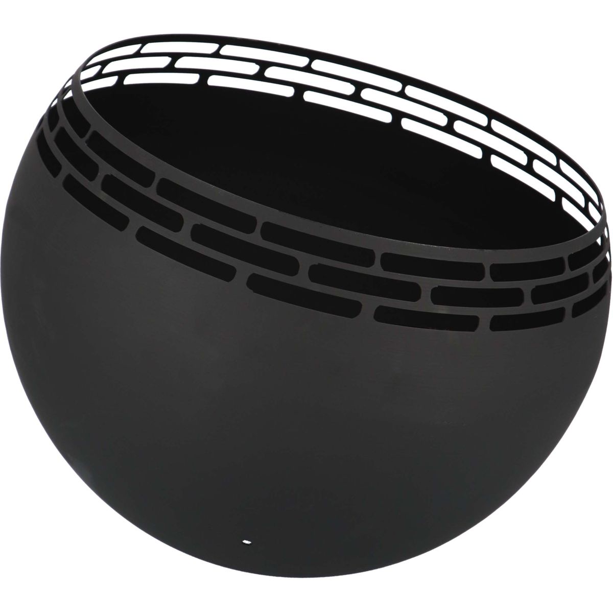 Brasero sphère design en métal Noir - Ajouré pointillés
