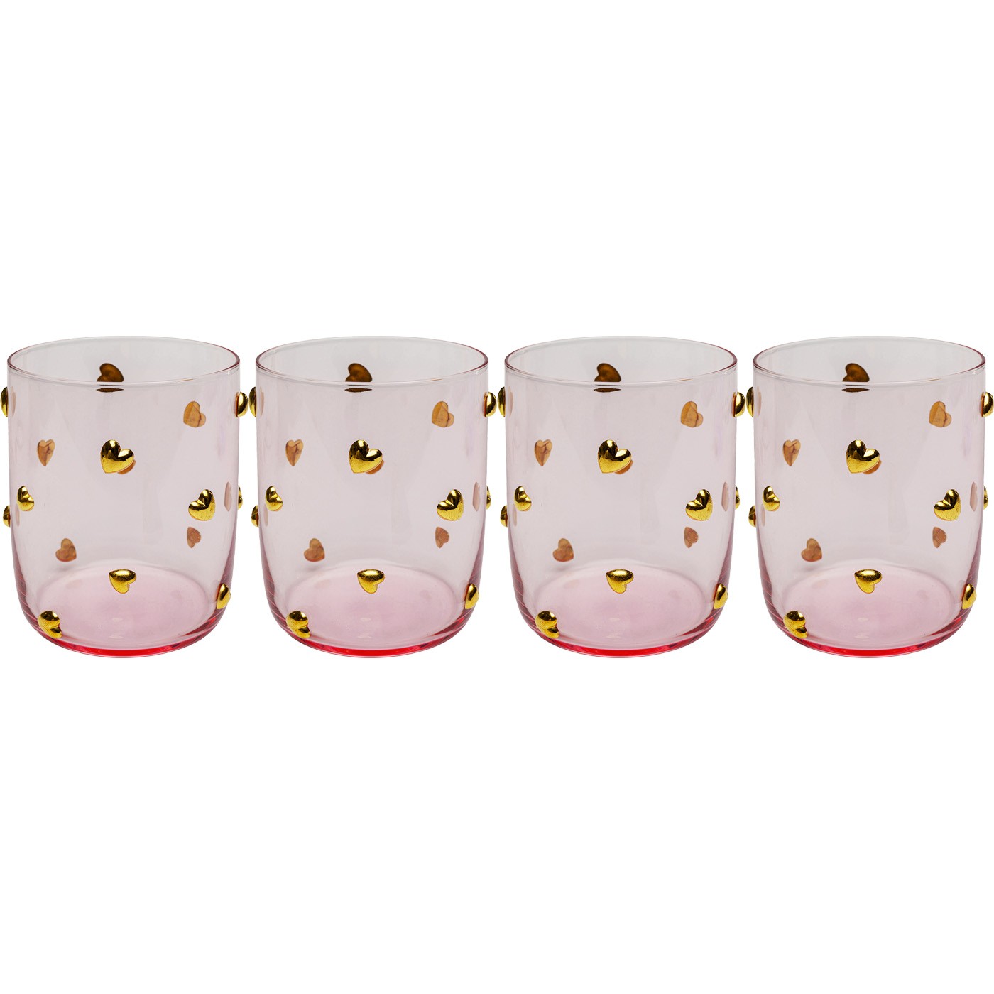 Lot de 4 verres à eau, PARTY HEARTS, KARE DESIGN