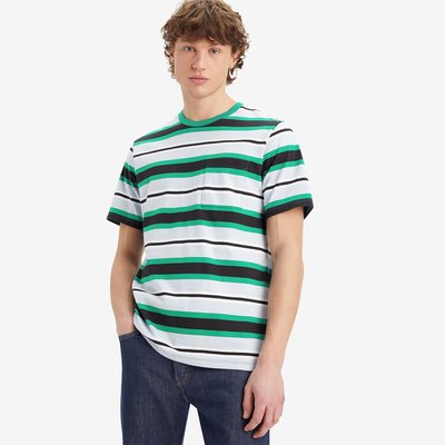 Striped Cotton Pocket T-Shirt in Relaxed Fit with Crew Neck LEVI'S