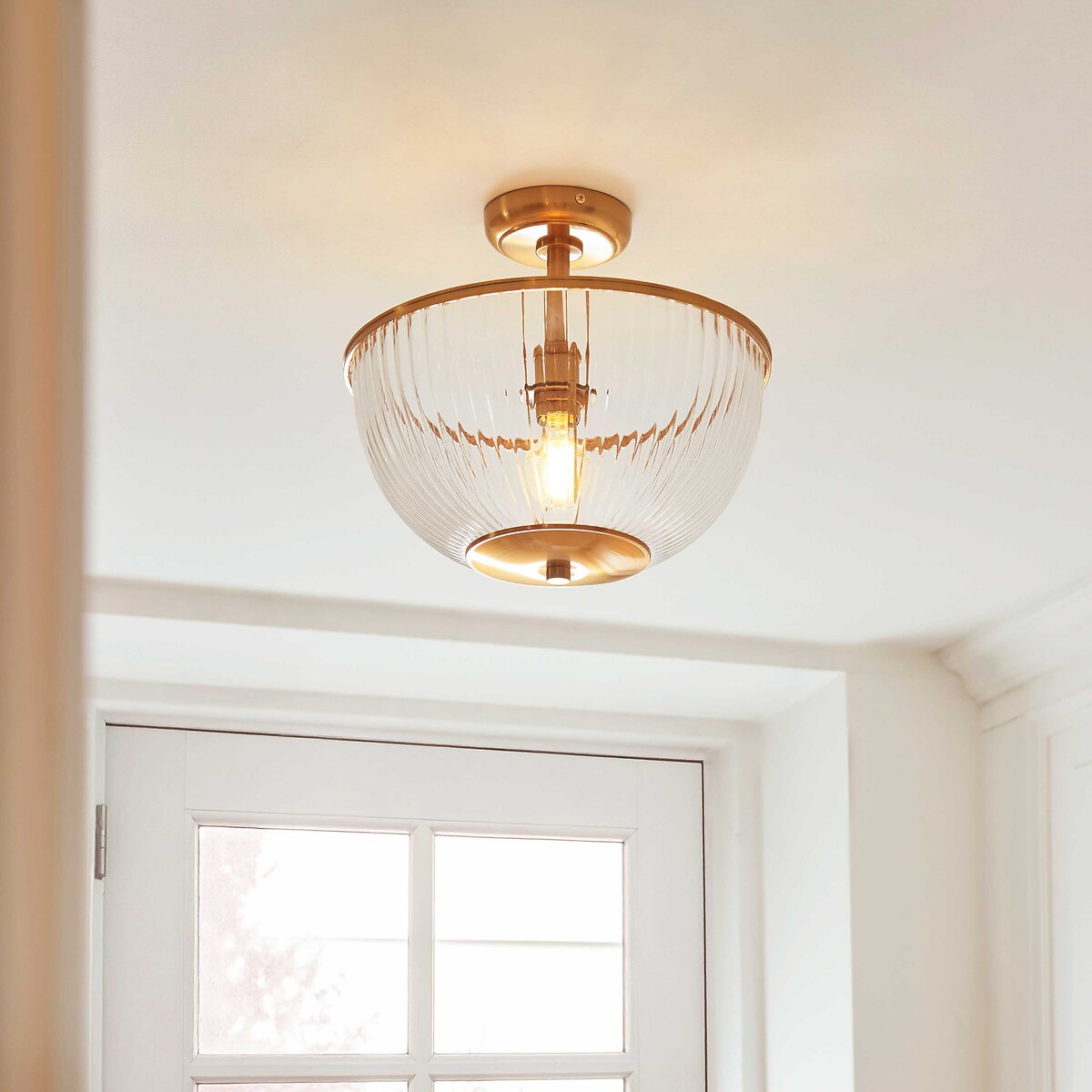 Sommerby Vintage-Style Glass Dome Ceiling Light, ÉDITÉ