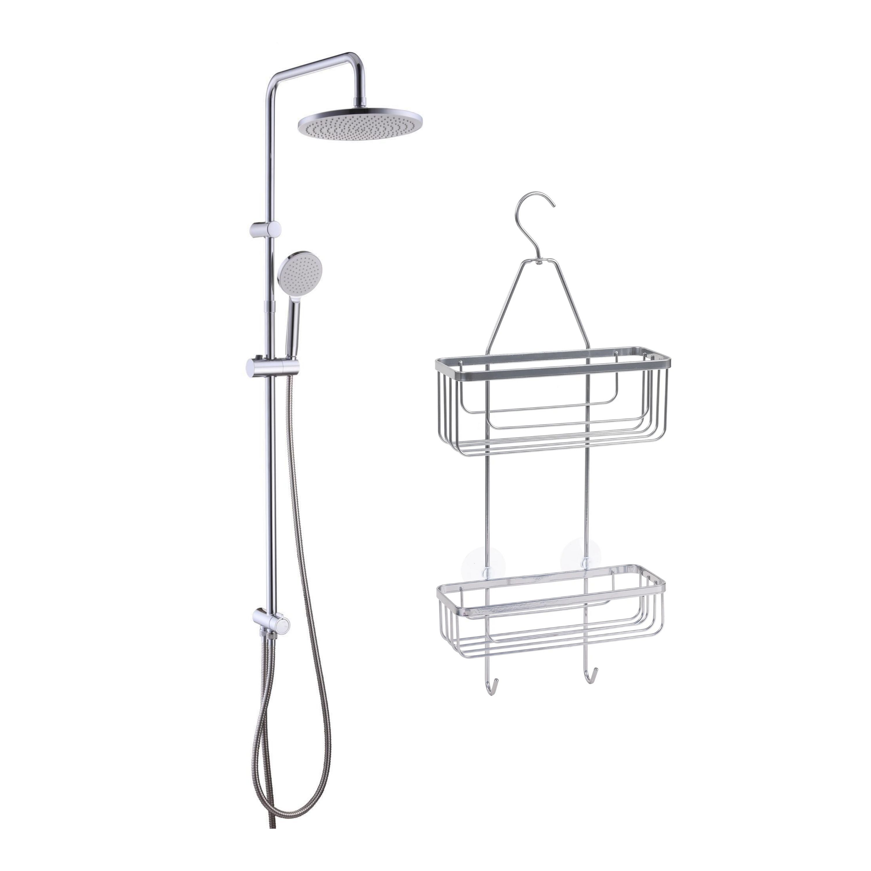Colonne de douche sans robinet et étagère, ESSENTIAL, SENSEA