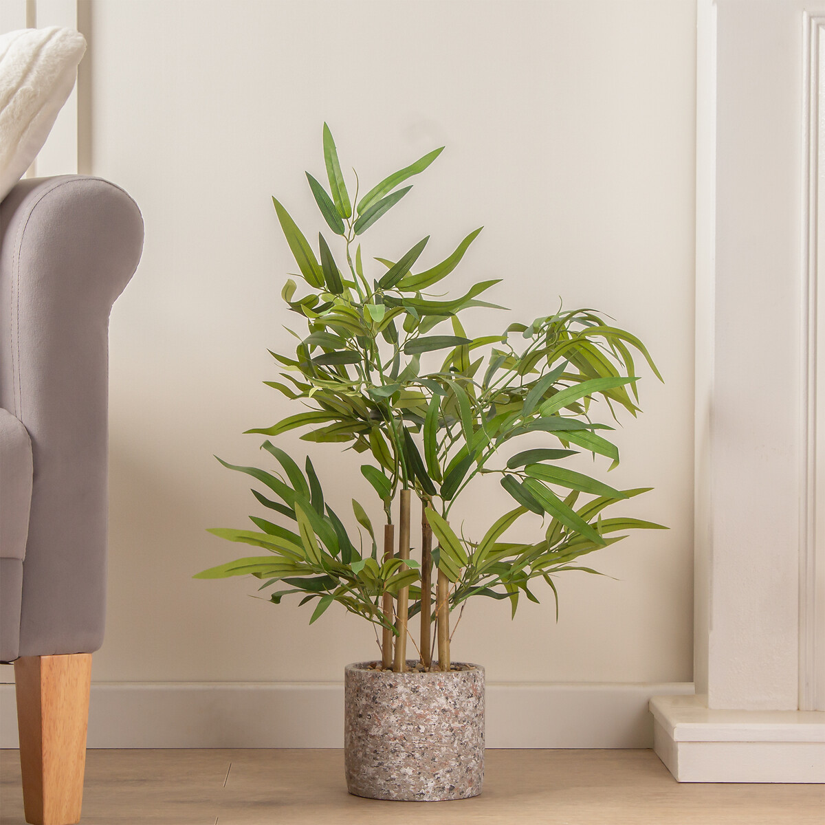 60cm Tabletop Bamboo in Cement Pot, SO'HOME
