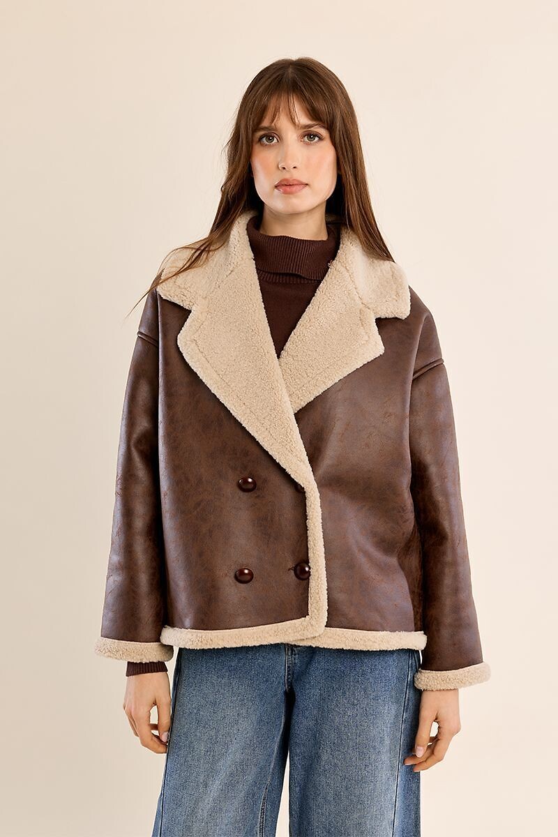 Manteau bombardier, col tailleur, MOLLY BRACKEN