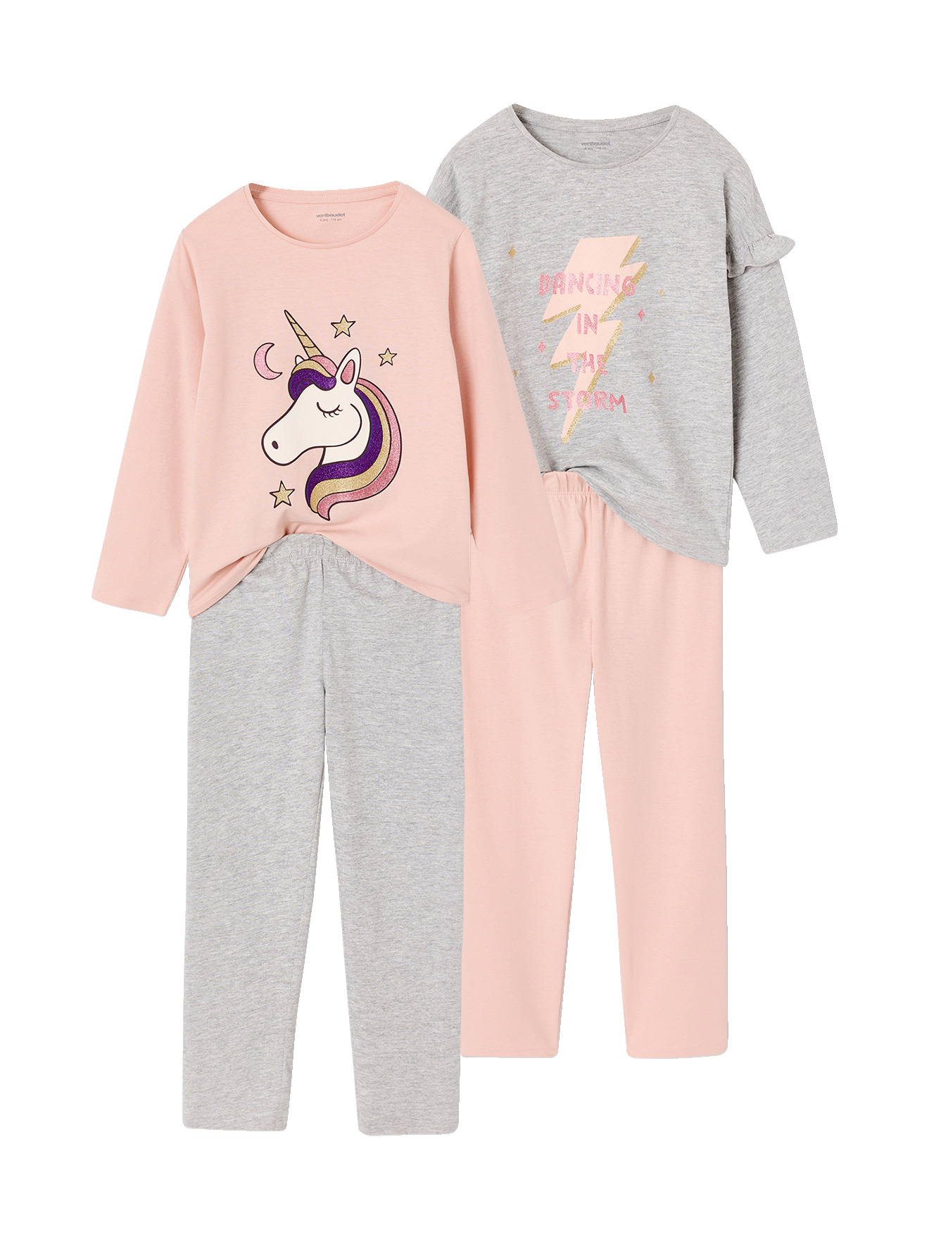 Lot de 2 pyjamas, VERTBAUDET
