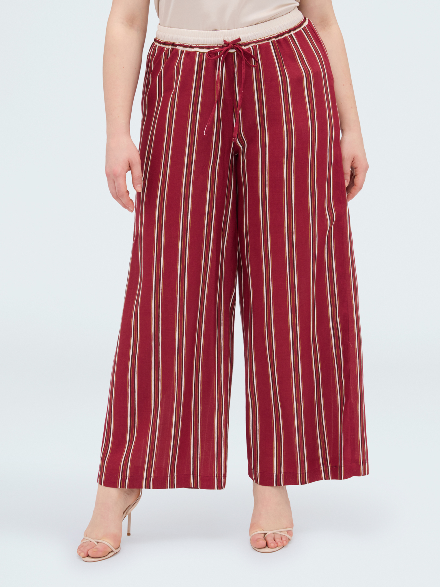 Pantalon Wide Leg à rayures, FIORELLA RUBINO