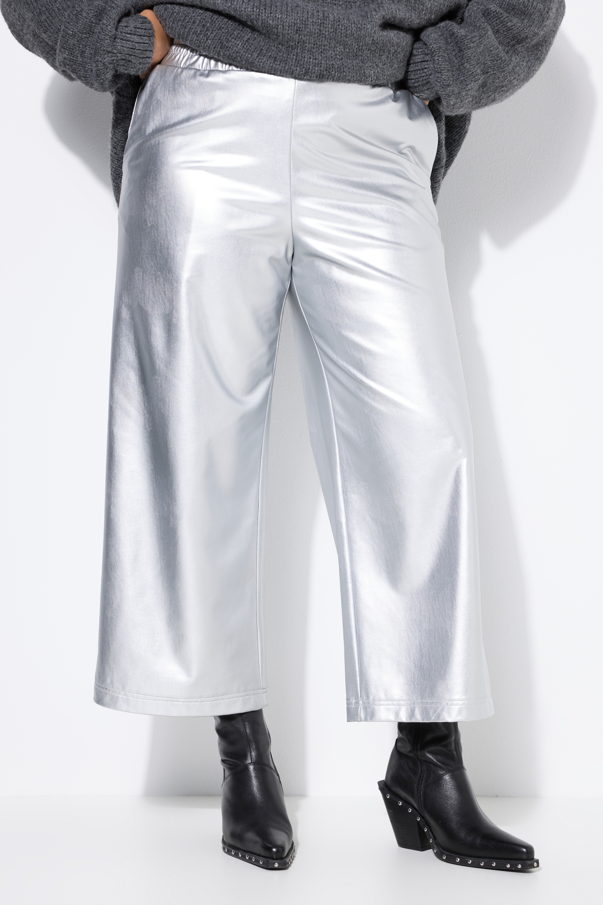 Jupe-culotte en simili argenté, STUDIO UNTOLD