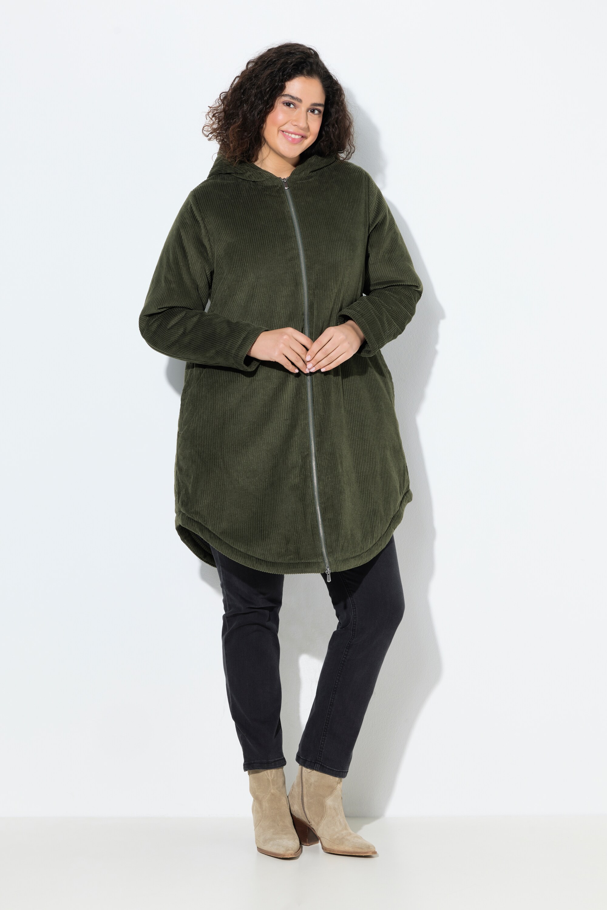 Parka à capuche en velours côtelé, ULLA POPKEN