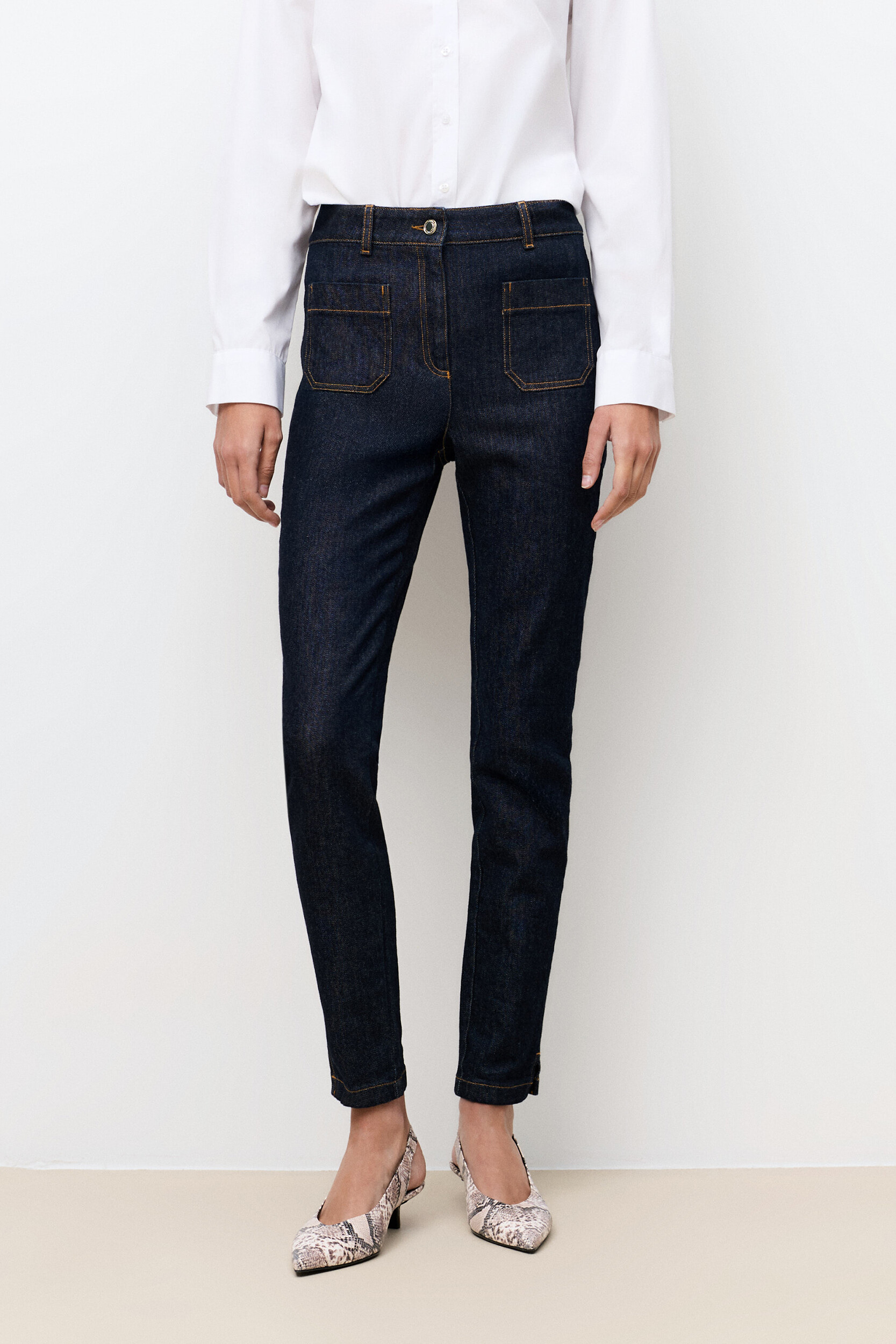 Pantalon slim élégant POMMYDENIM, CAROLL