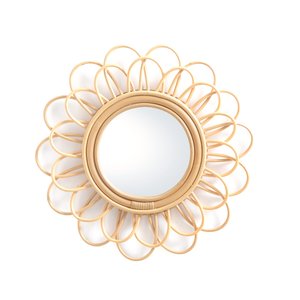 Espejo de ratán con forma de flor doble Ø45 cm, Nogu LA REDOUTE INTERIEURS image