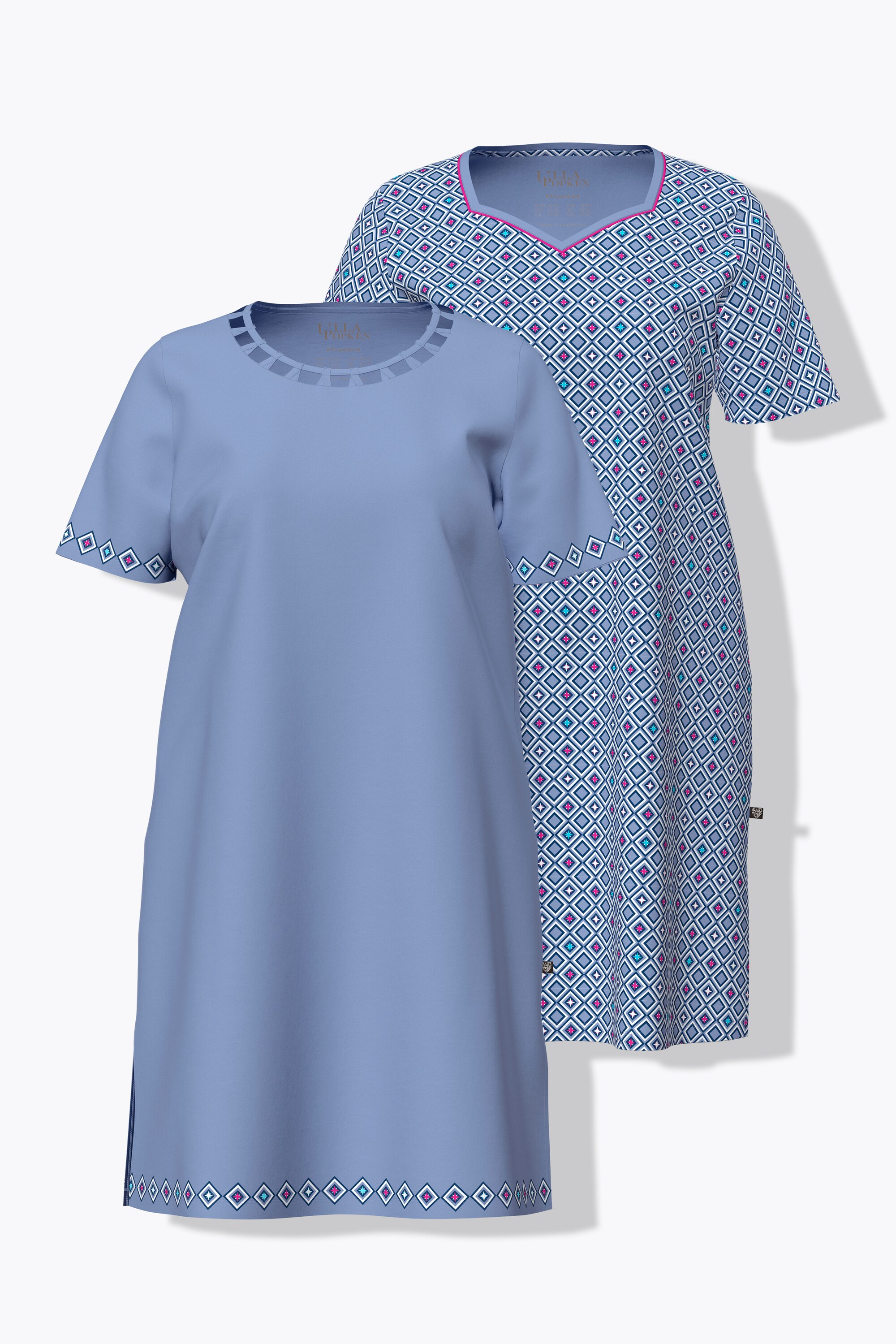 Lot de 2 chemises de nuit / T-shirts longs, ULLA POPKEN