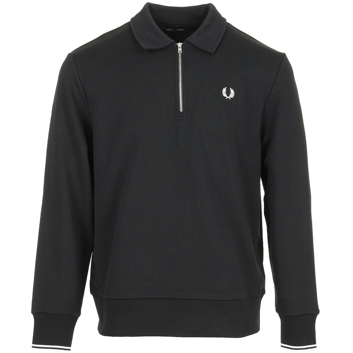 HALF ZIP COLLARED SWEATSHIRT, FRED PERRY