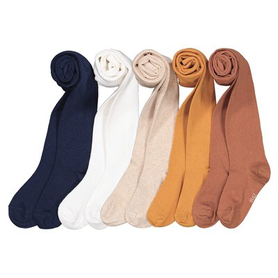 Pack of 5 Tights in Cotton Mix LA REDOUTE COLLECTIONS