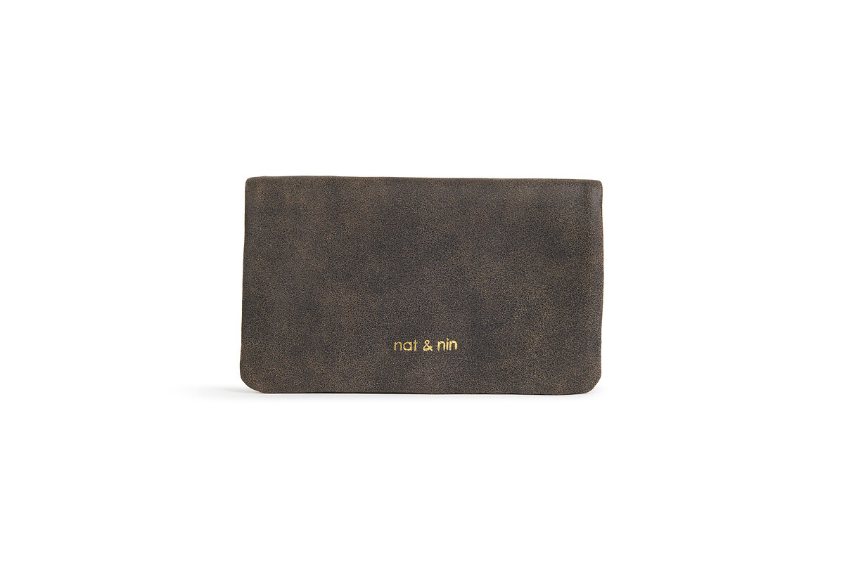 Portefeuille zippé en cuir WINNIE, NAT & NIN
