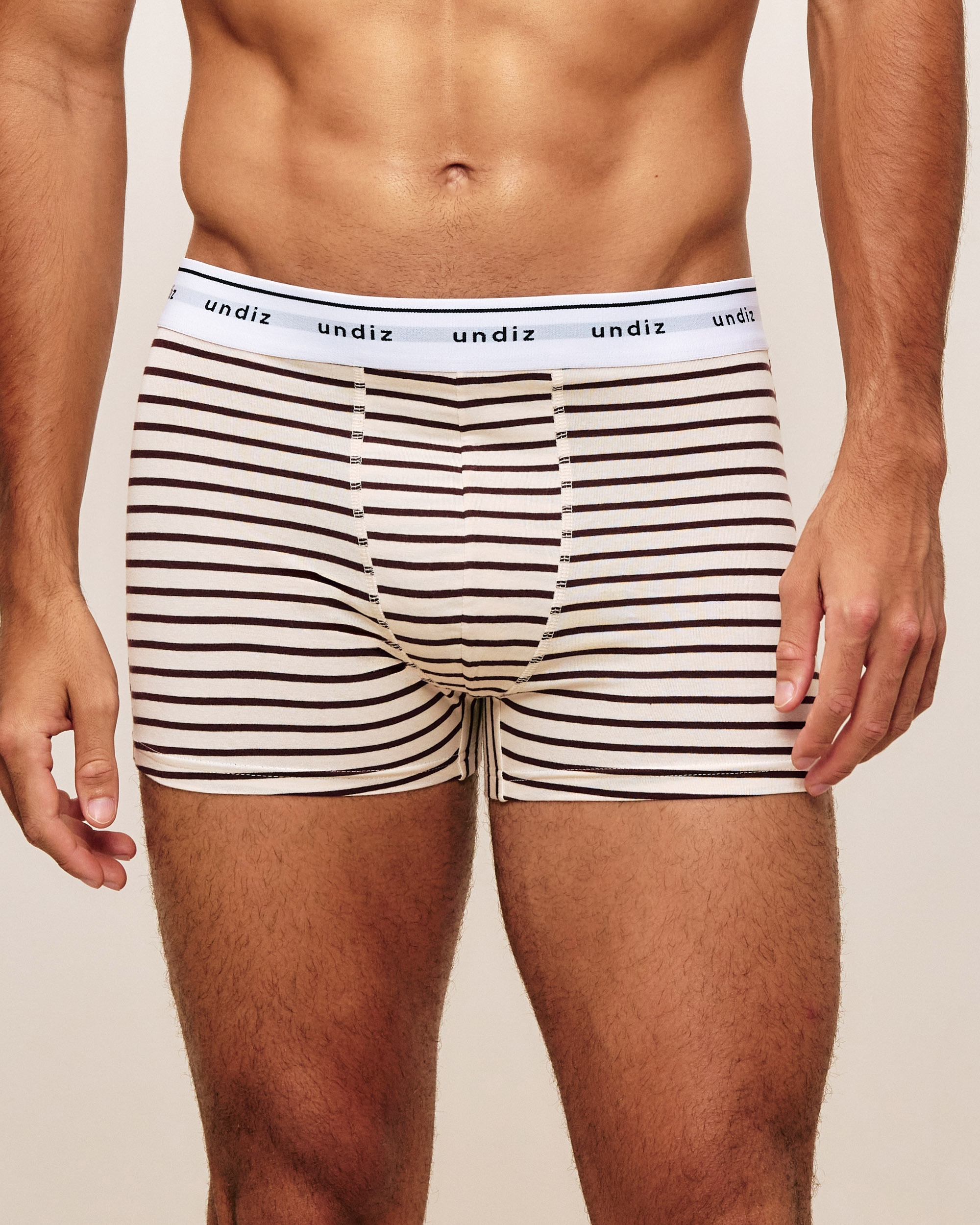 Boxer en coton à rayures BOXERUNIZ CHOC, UNDIZ