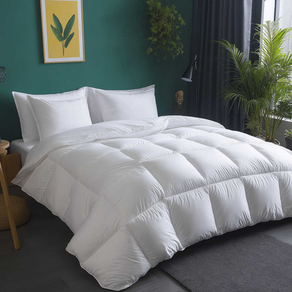 Couette TEMPEREE 80% duvet - Coton - Gaëlle, WAKE ME GREEN