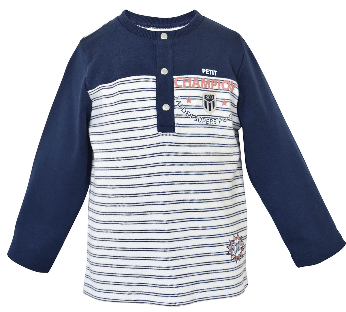 Tee-shirt garcon manches longues marine, SUCRE D'ORGE