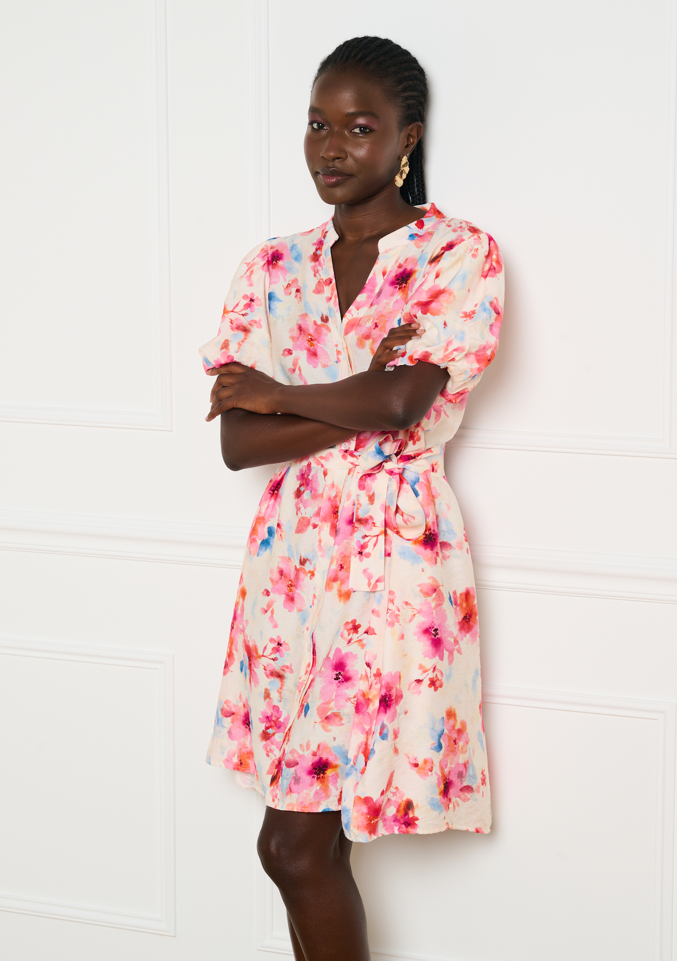 Robe chemise ceinturée, LOLALIZA