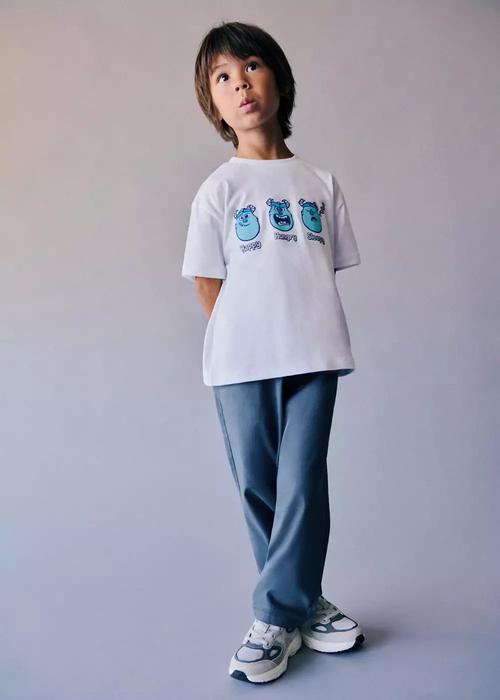 Pantalon coton taille élastique, MANGO BABY