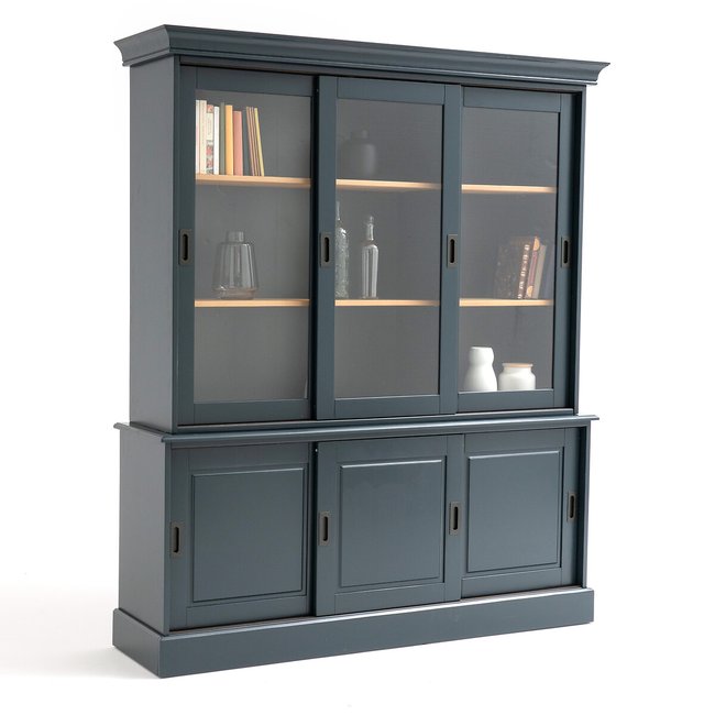 Poiret Solid Pine 6-Door Cabinet, charcoal grey, LA REDOUTE INTERIEURS