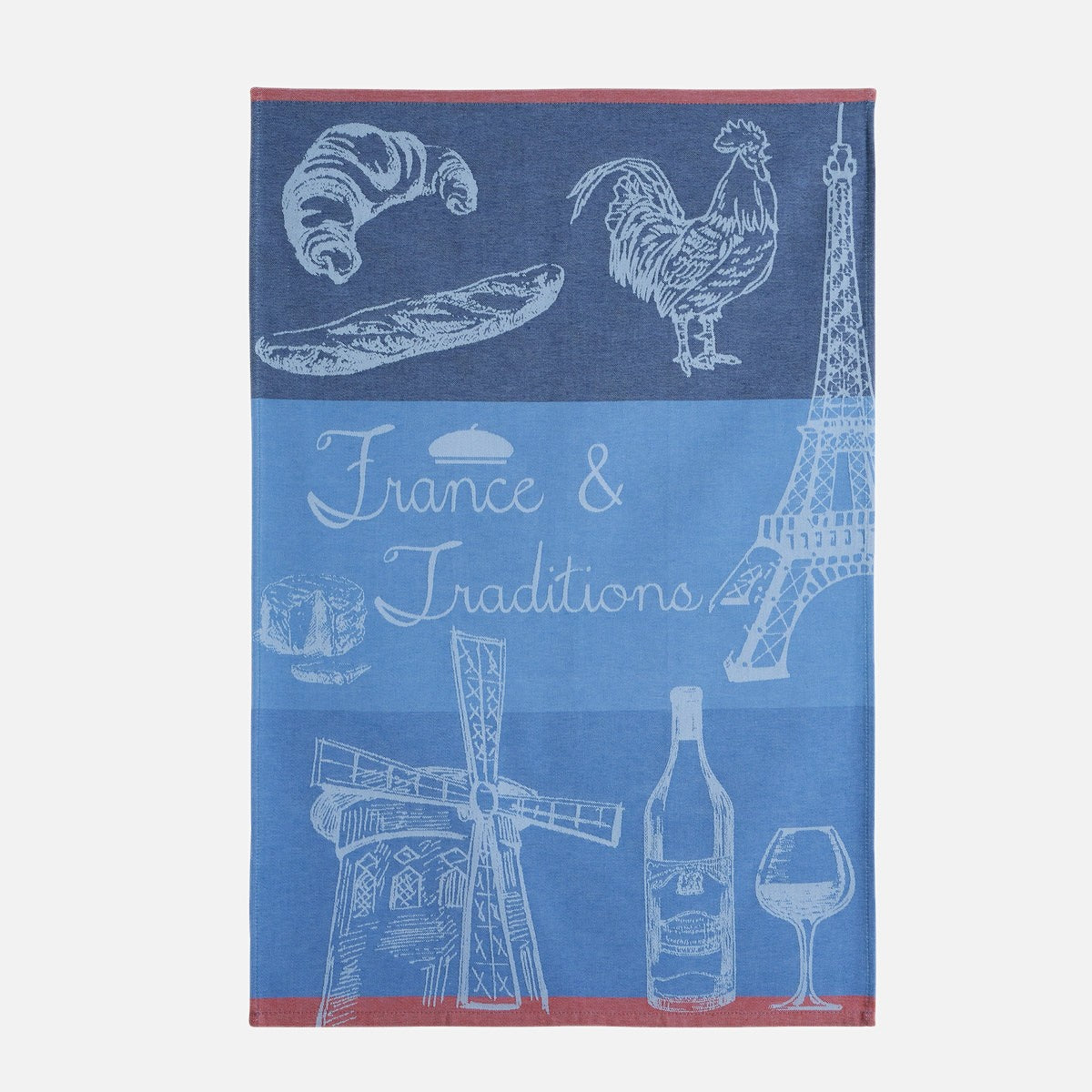 Torchon jacquard coton FRANCE ET TRADITIONS, COUCKE