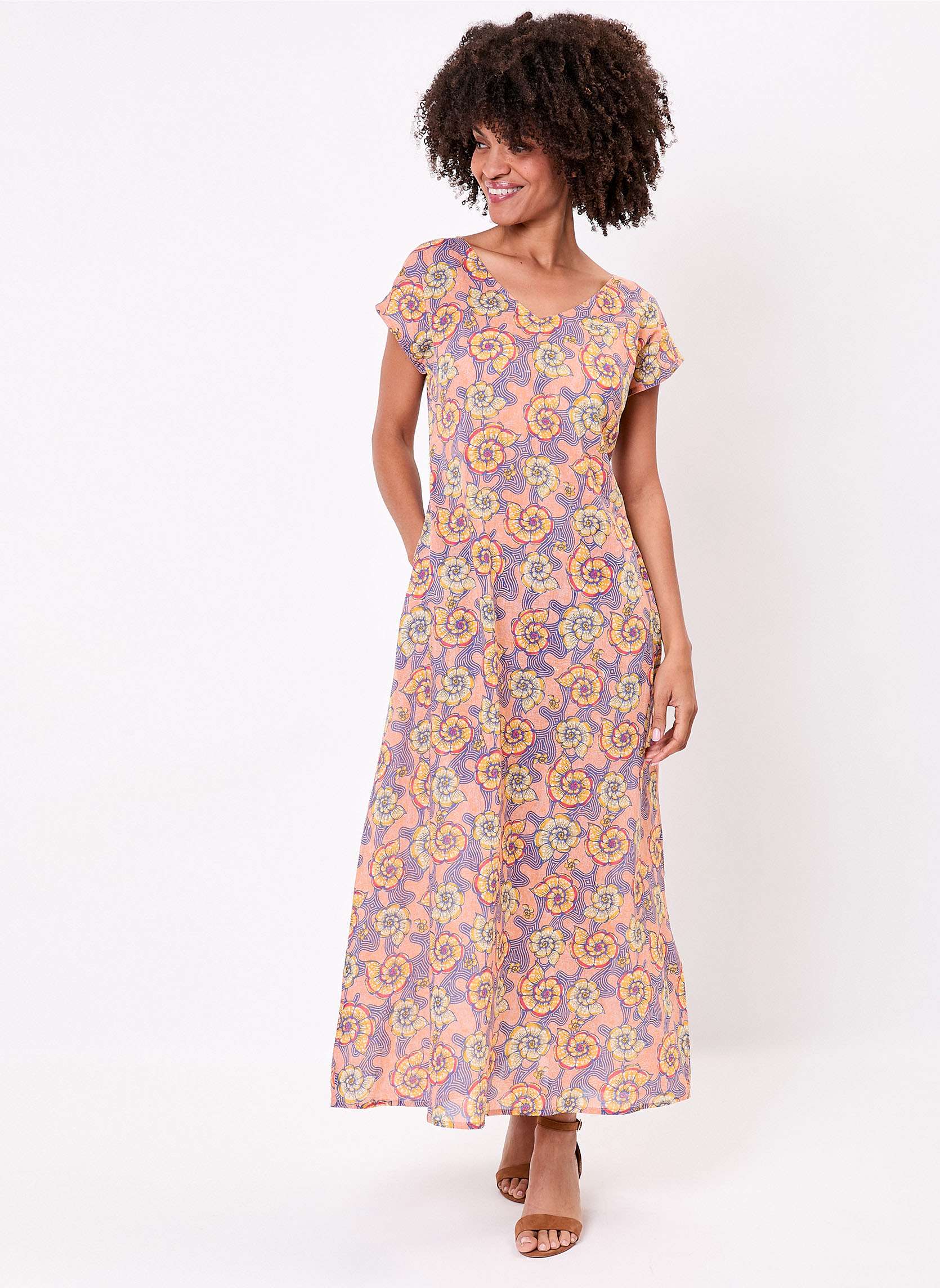 Robe longue voile de coton bio ALAIANE, LA FIANCÉE