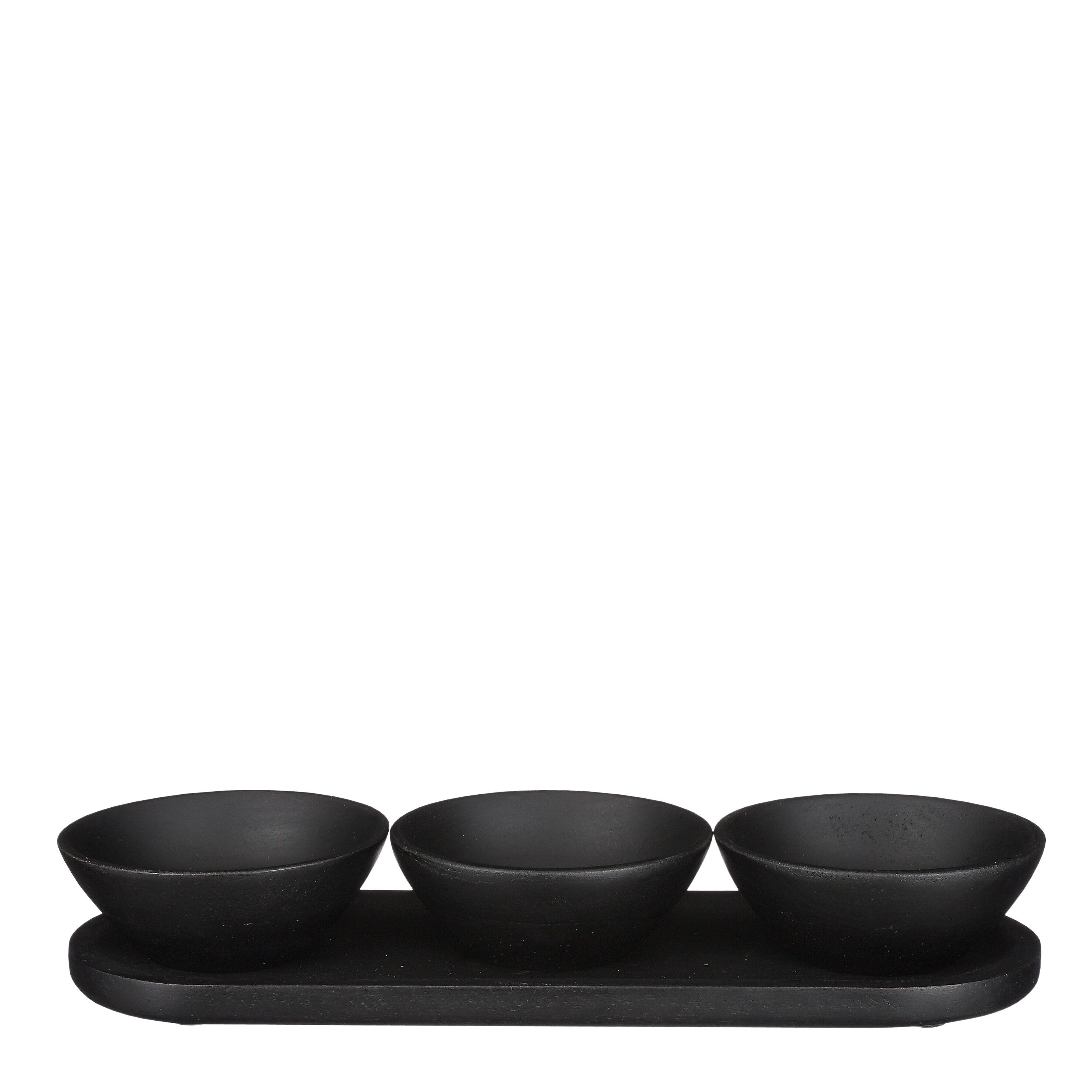 Plateau et ses 3 bols TOMAR, MICA DECORATIONS