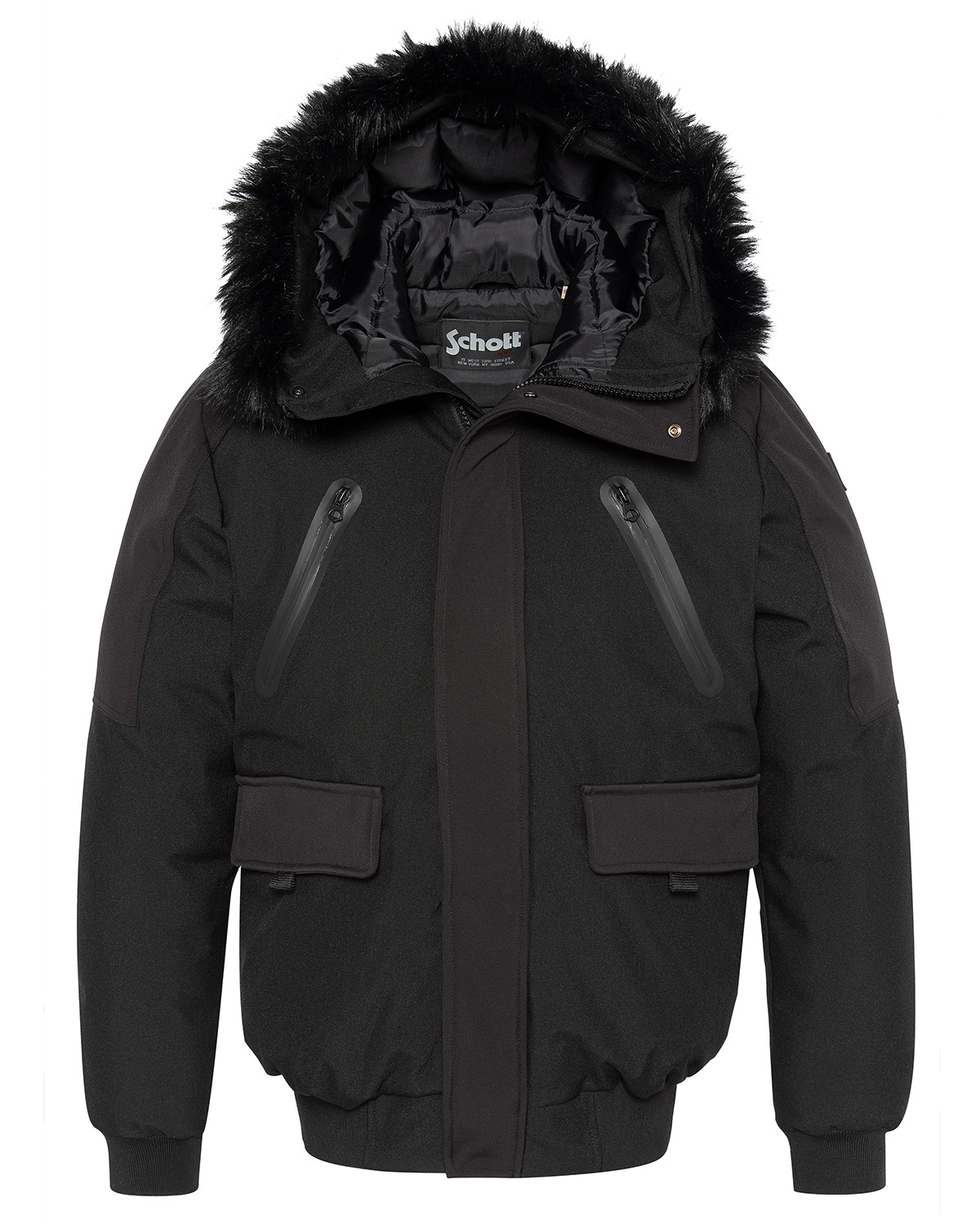 Blouson urban à capuche, soft shell, SCHOTT