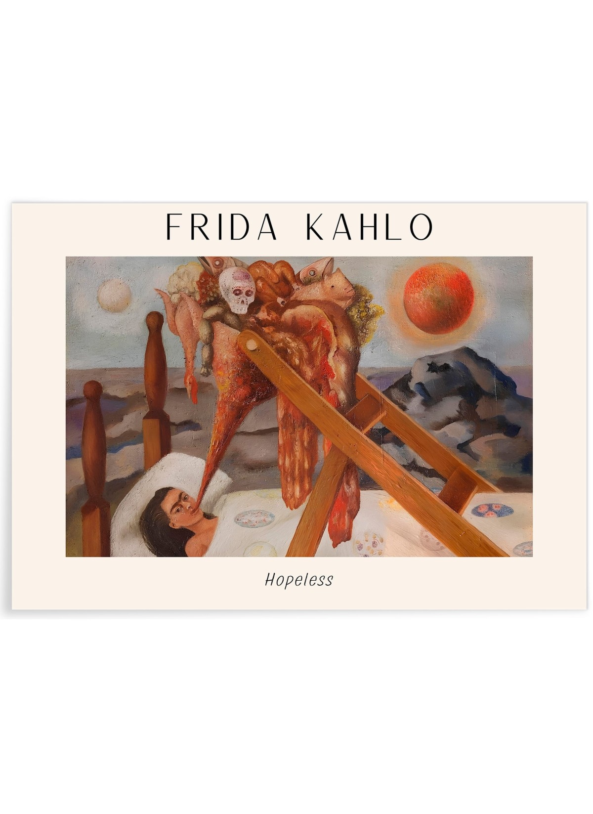 Affiche Frida Kahlo « Hopeless », L'AFFICHERIE
