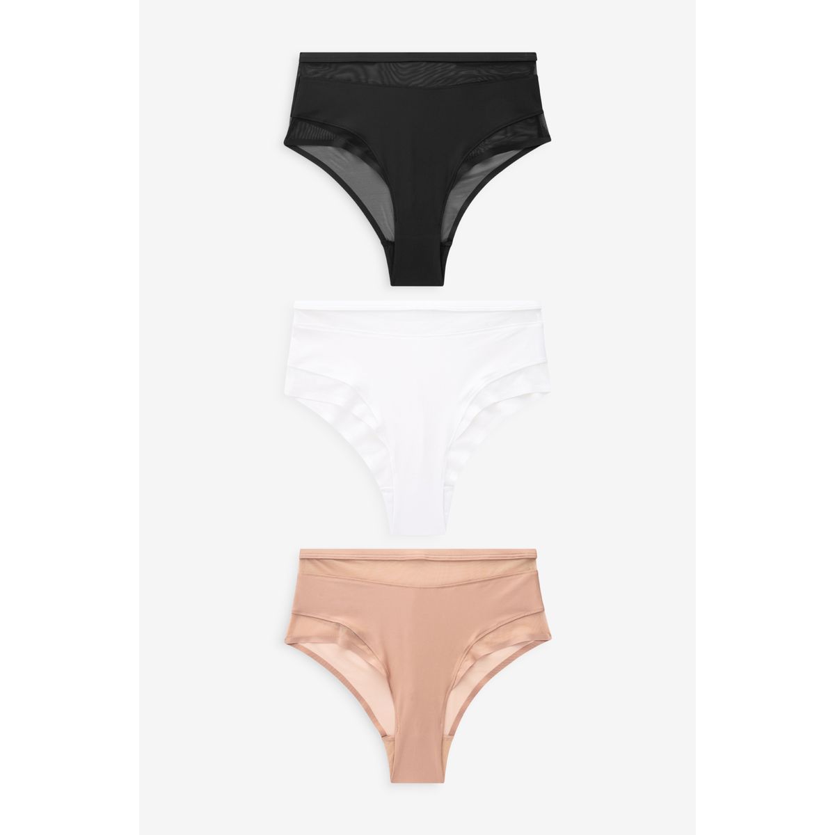 Culotte échancrée taille haute, lot de 3, NEXT