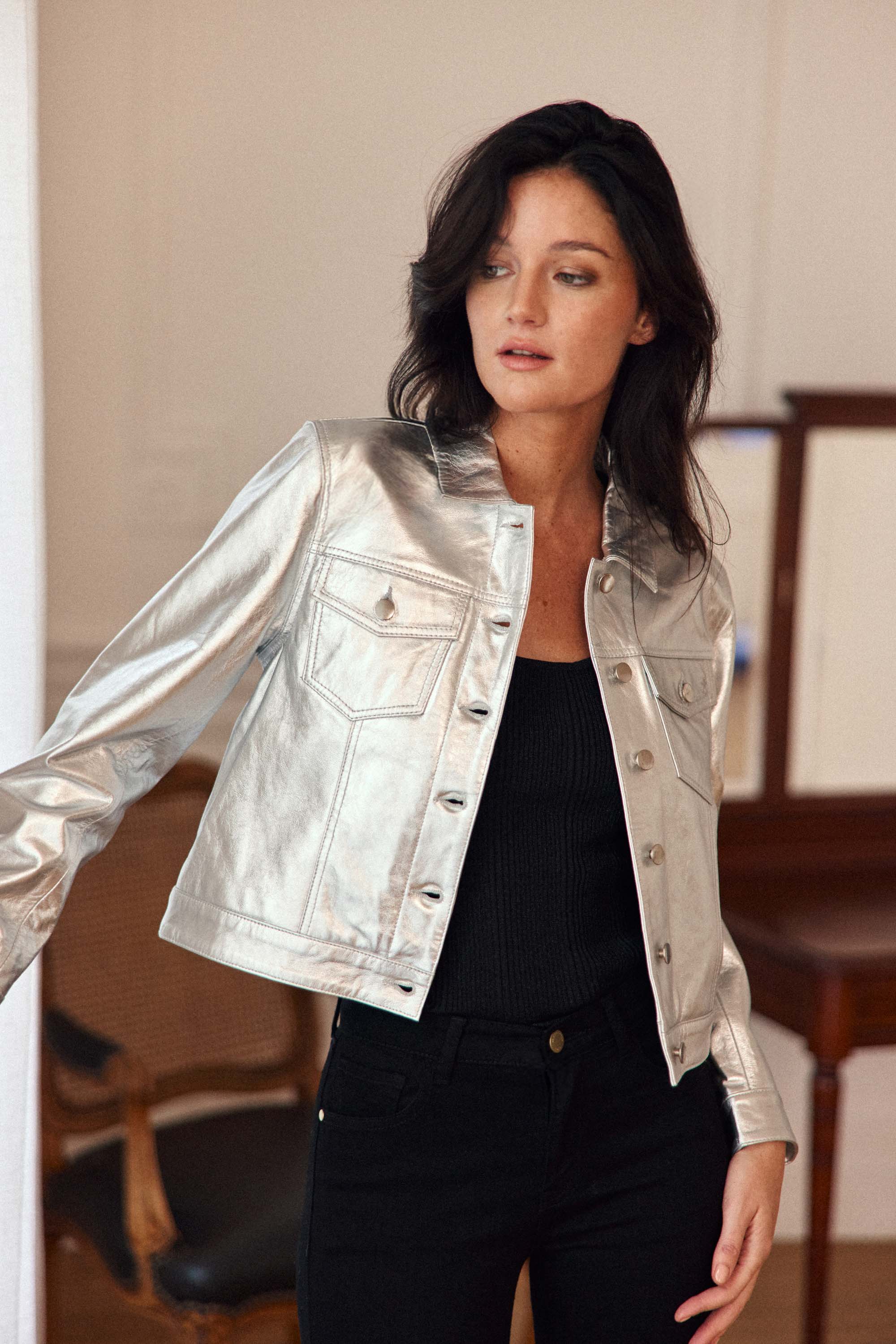 Veste col chemise uni FERENA, LA PETITE ETOILE