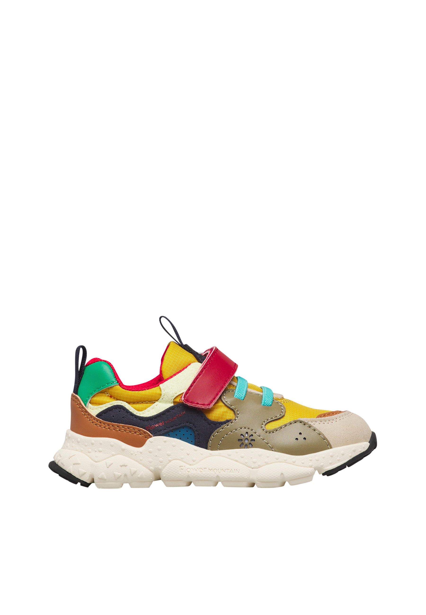 Sneakers en simili cuir et tissu technique YAMANO 3 JUNIOR VL., NATURINO