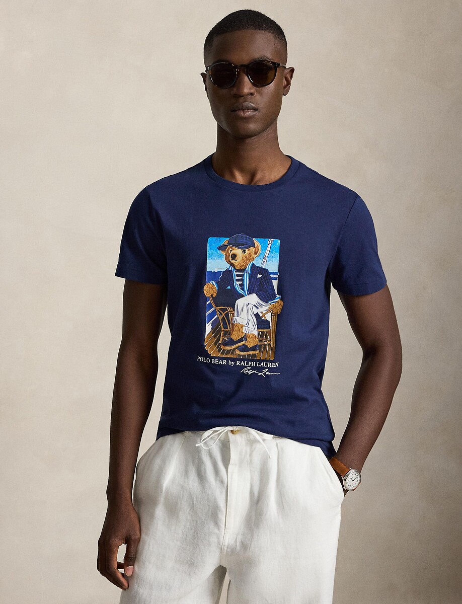 T-shirt met korte mouwen, BEAR, CUSTOM SLIM FIT, POLO RALPH LAUREN
